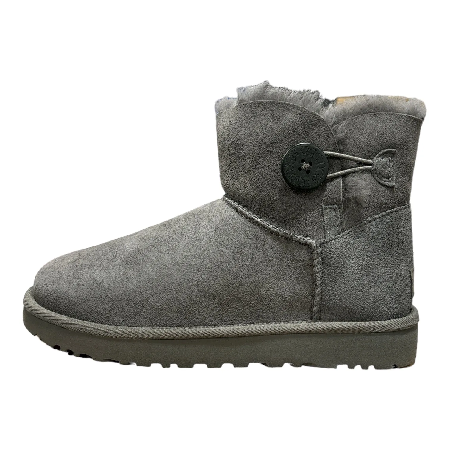 *No Box* UGG Women's Water Resistant Mini Bailey Button II Boots (Grey, 8)