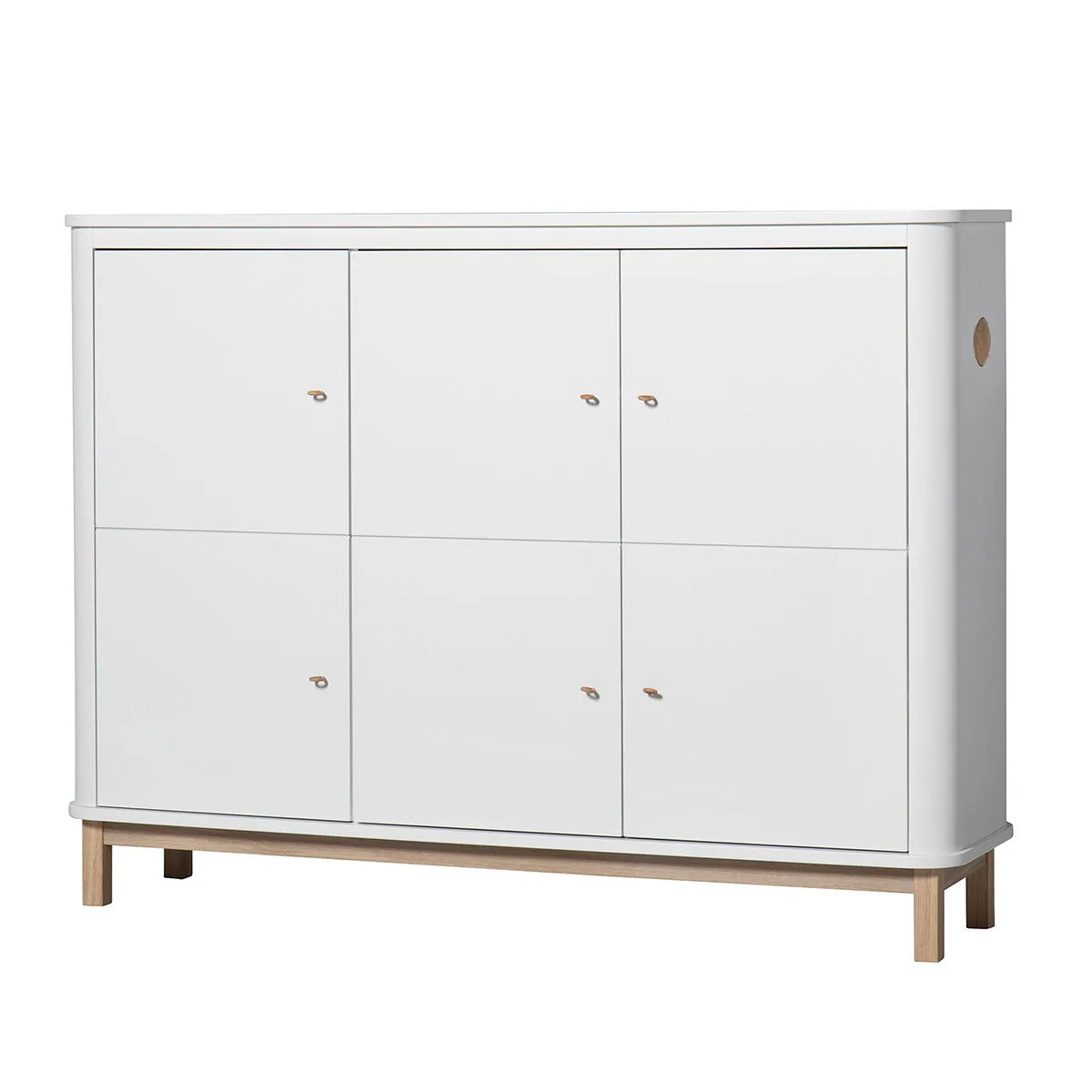 Oliver Furniture Wood Multi Cupboard 3 Doors White/Oak