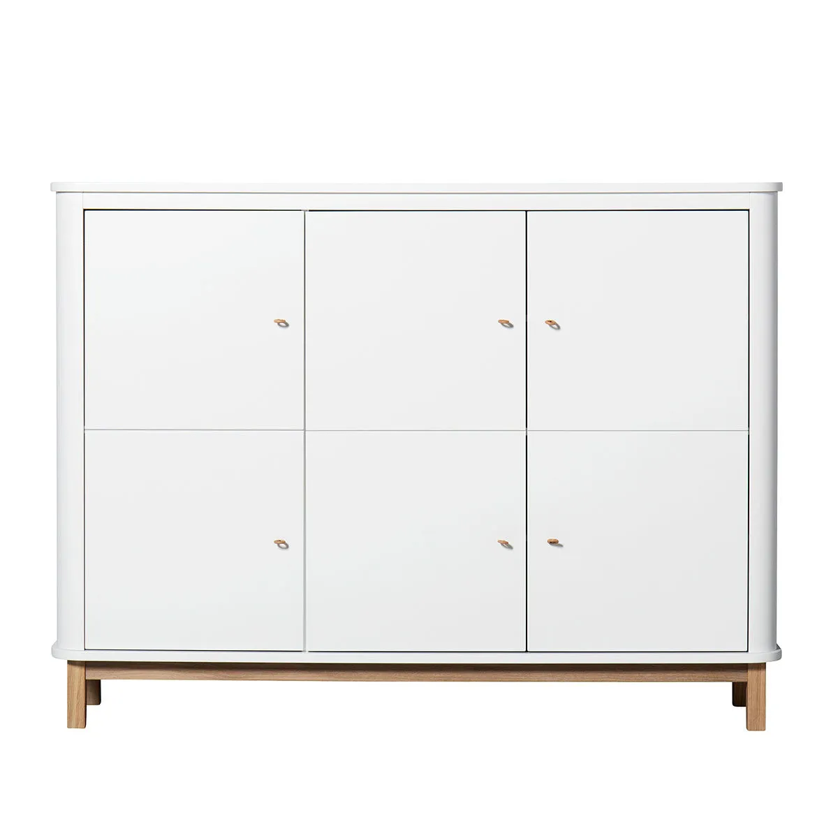 Oliver Furniture Wood Multi Cupboard 3 Doors White/Oak