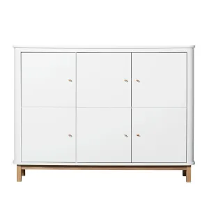 Oliver Furniture Wood Multi Cupboard 3 Doors White/Oak