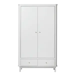 Oliver Furniture Wood Wardrobe 2 Doors White