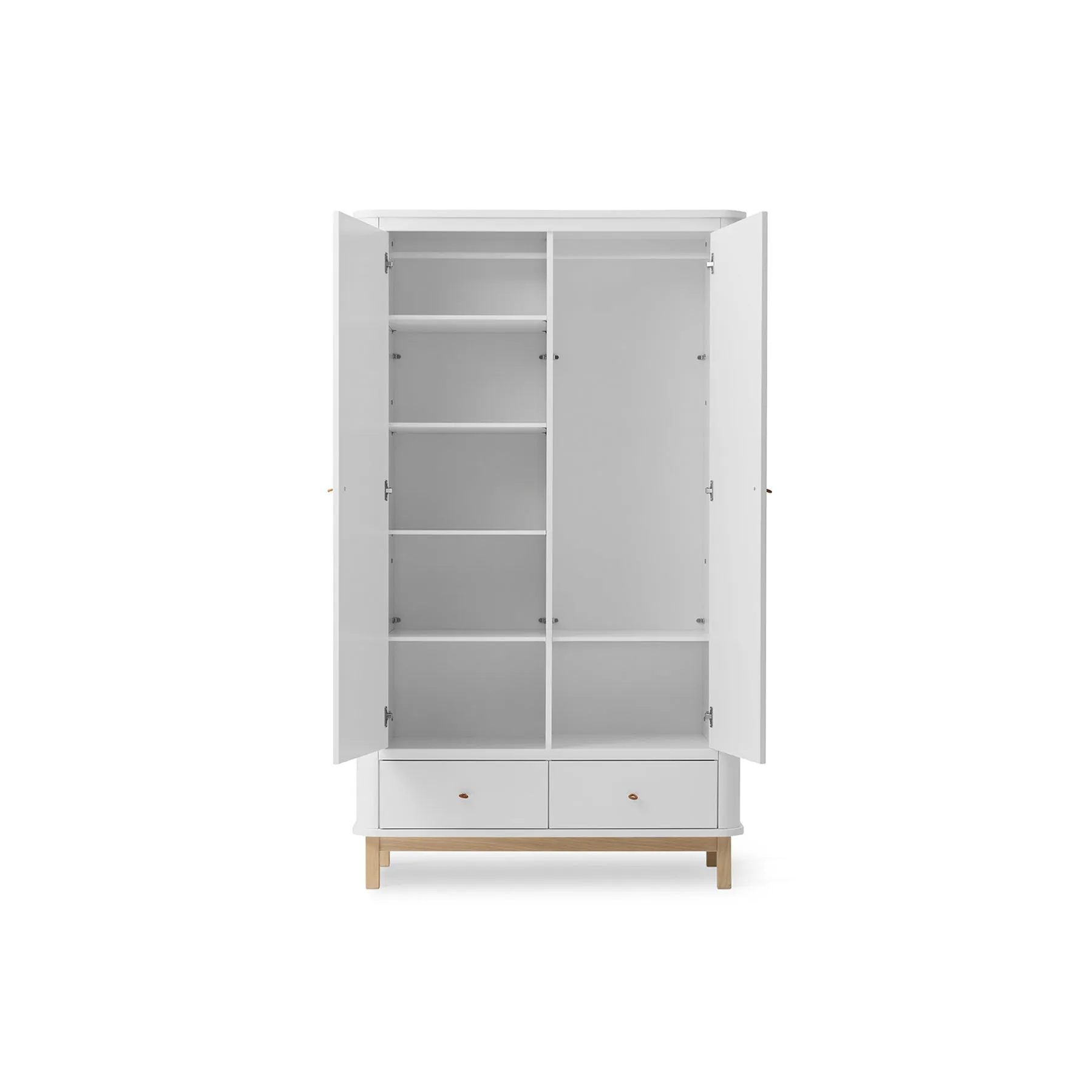 Oliver Furniture Wood Wardrobe 2 Doors White/Oak