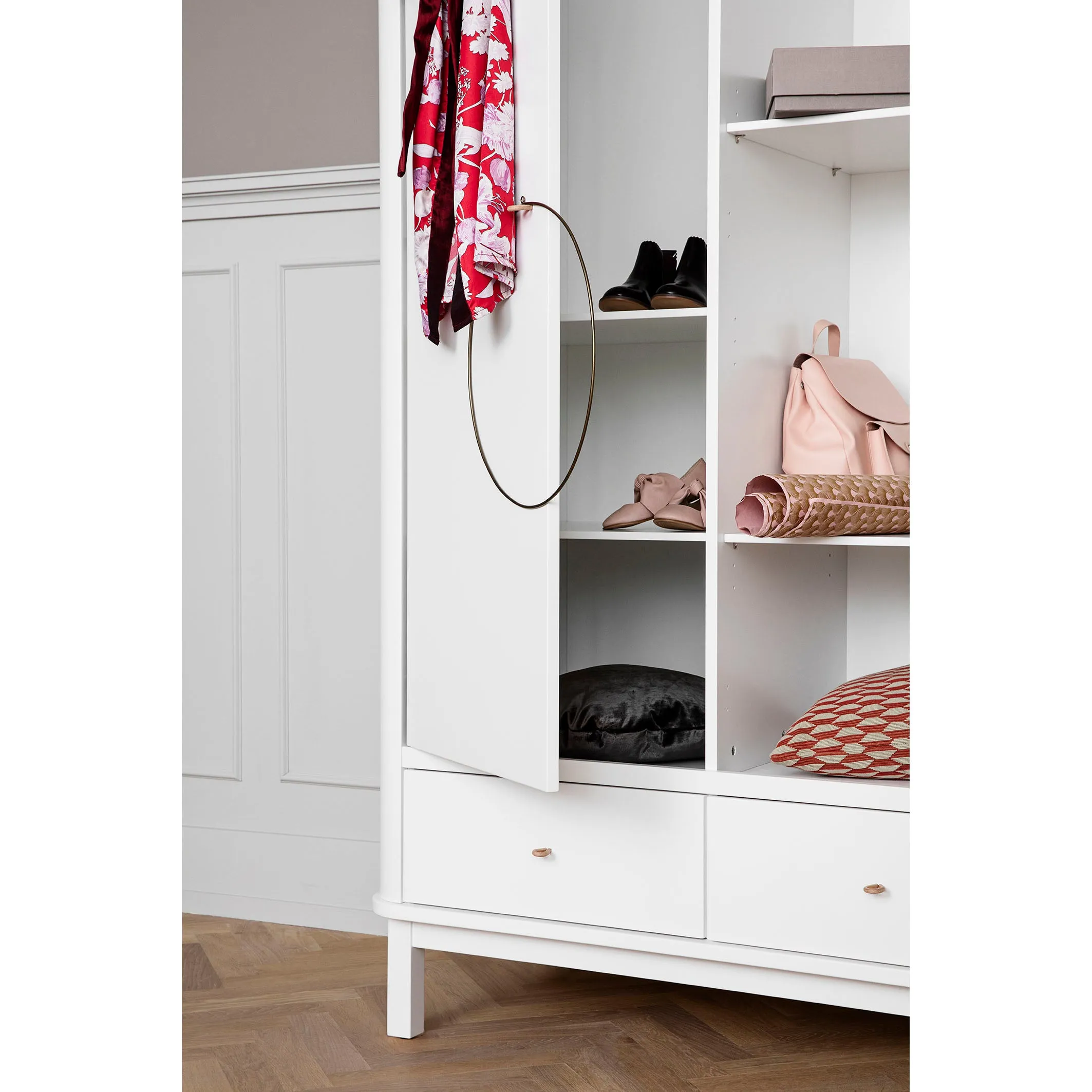 Oliver Furniture Wood Wardrobe 2 Doors White/Oak