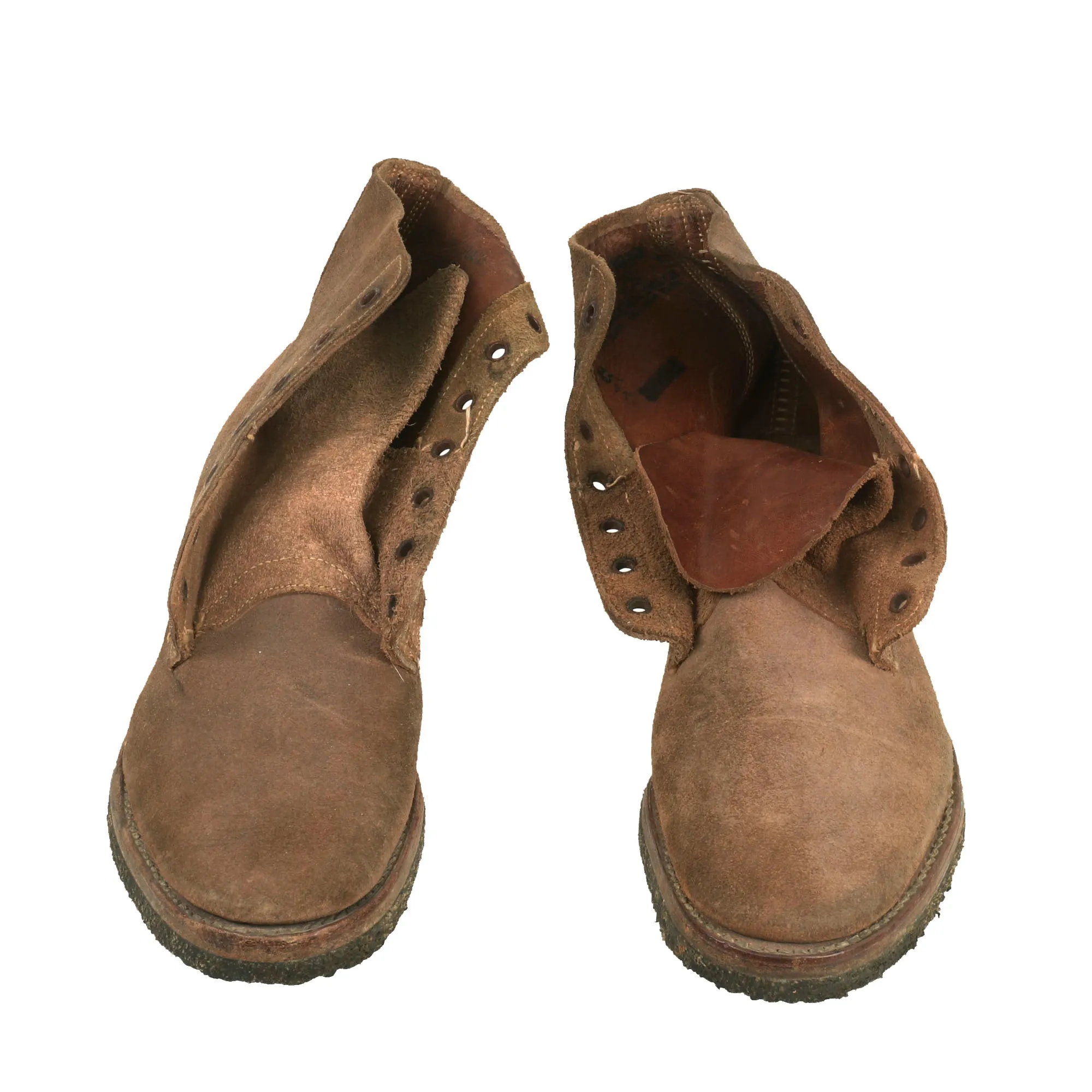 Original U.S. WWII Pair of Marine Corps Unissued USMC Boondocker Boots by International Shoe Co. - Size 7D - 1943 Dated