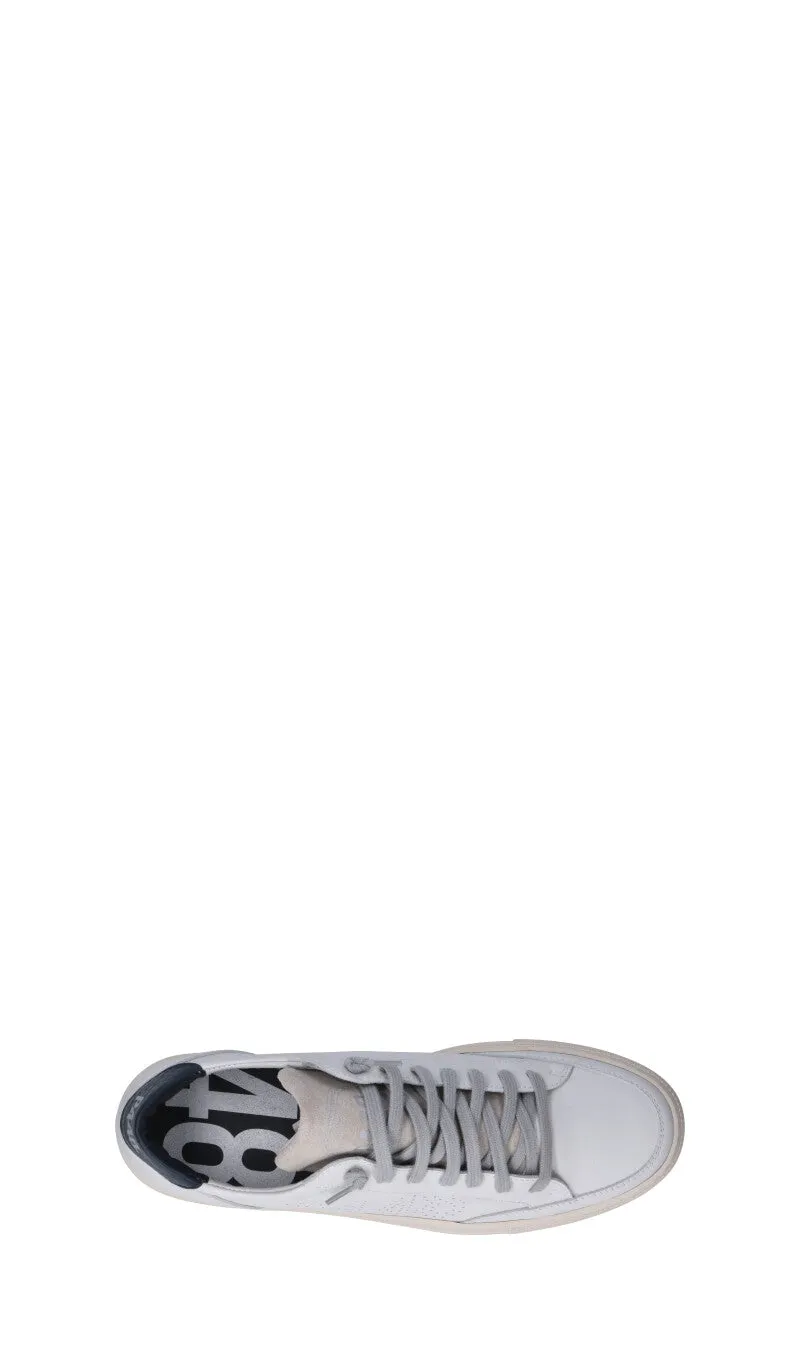 P448 Sneaker uomo bianca/navy in pelle