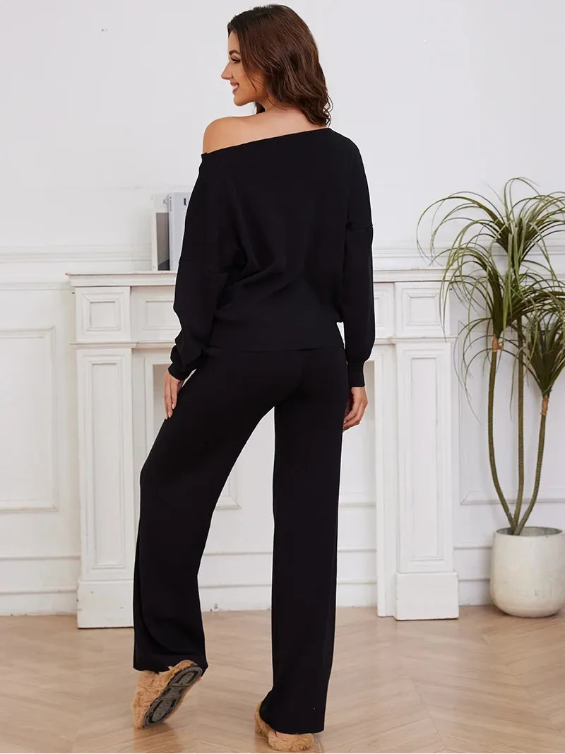 Pants and Sweater Matching Set – Loungewear Fashion Outfit