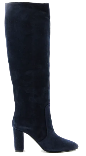 PAULWARMER VIONA LONG BOOTS BLUE SUEDE