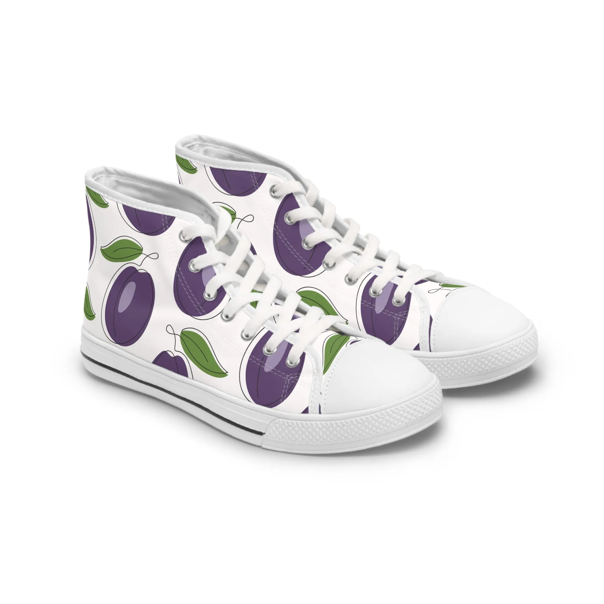 Plum Women's High Top Sneakers