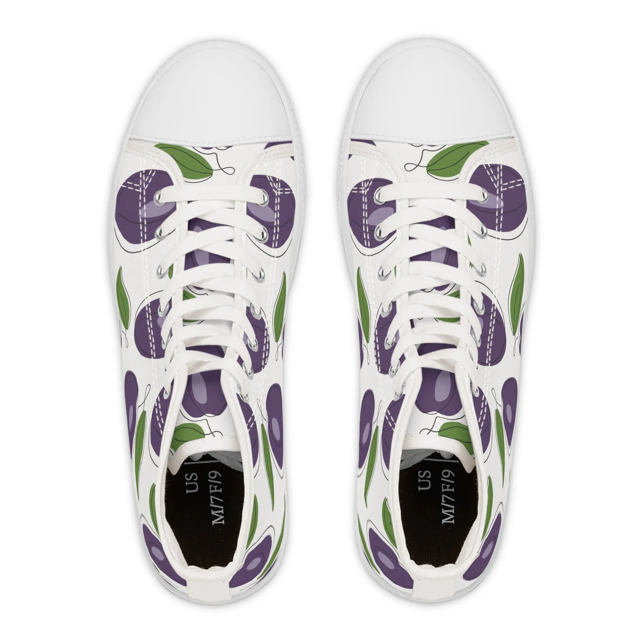 Plum Women's High Top Sneakers