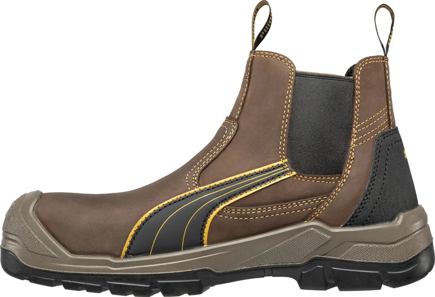 Puma Safety Mens Tanami Soft Toe Mid EH WP Brown Leather Work Boots