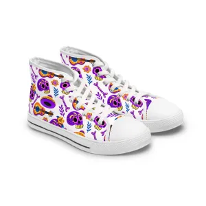 Purple Skull Women's High Top Sneakers