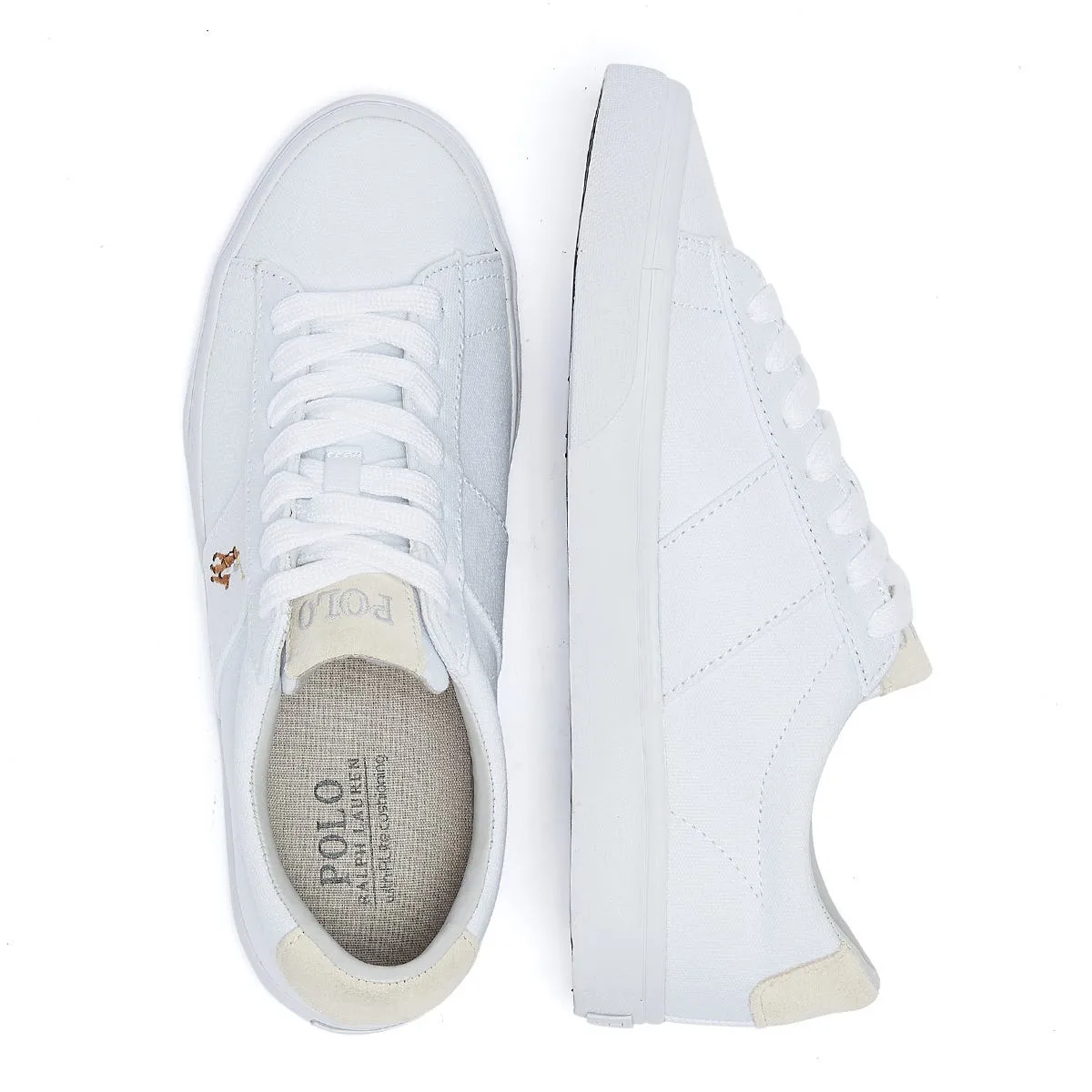 Ralph Lauren Sayer Canvas White Trainers