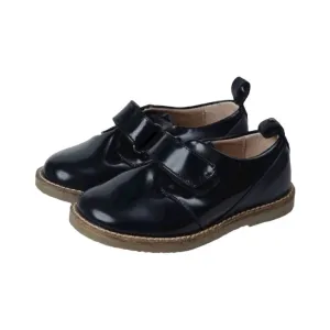 Ramon - Navy Polished Leather Velcro for Boy by Manuela de Juan