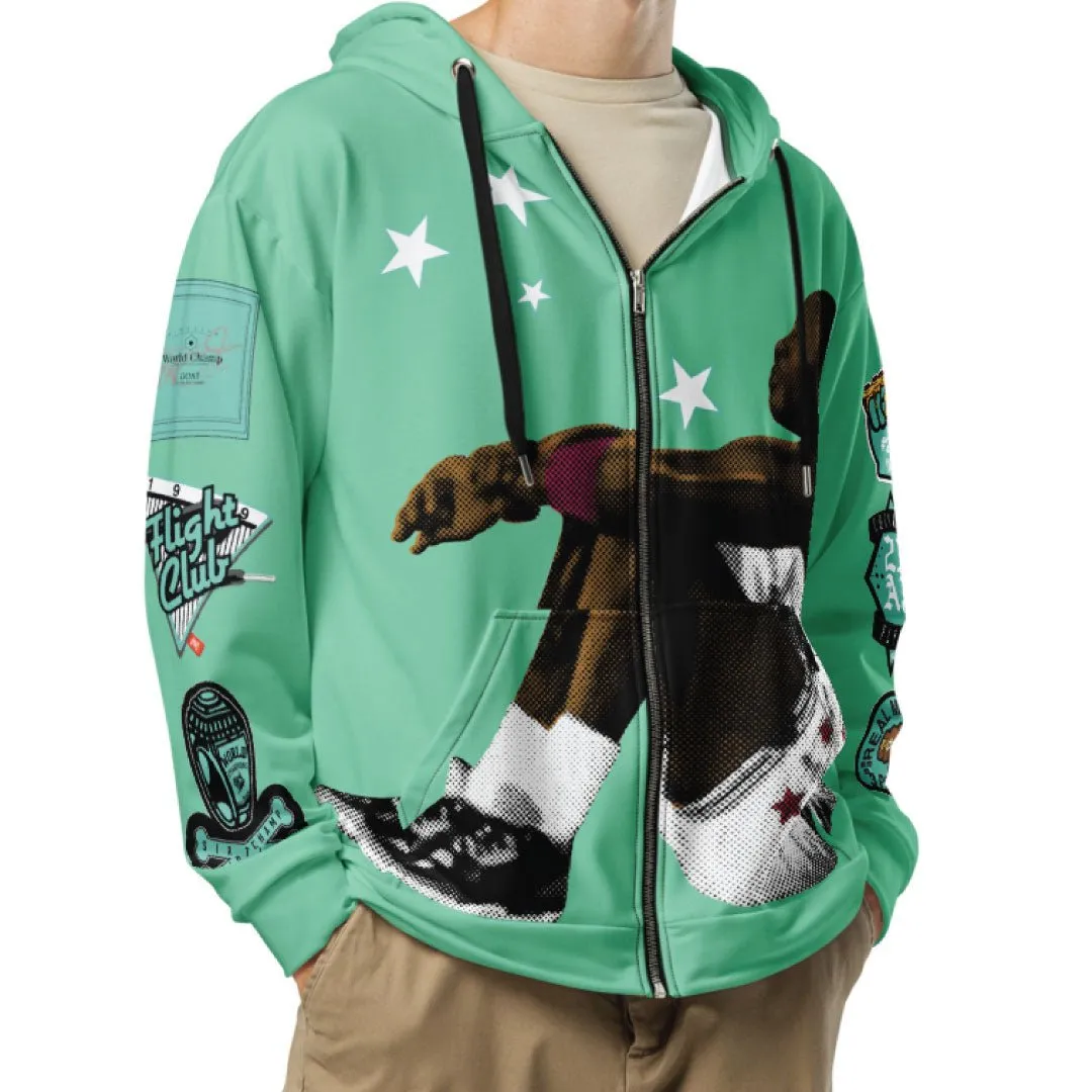 Retro 1 "Green Glow" MJ the Goat Zip Up Hoodie