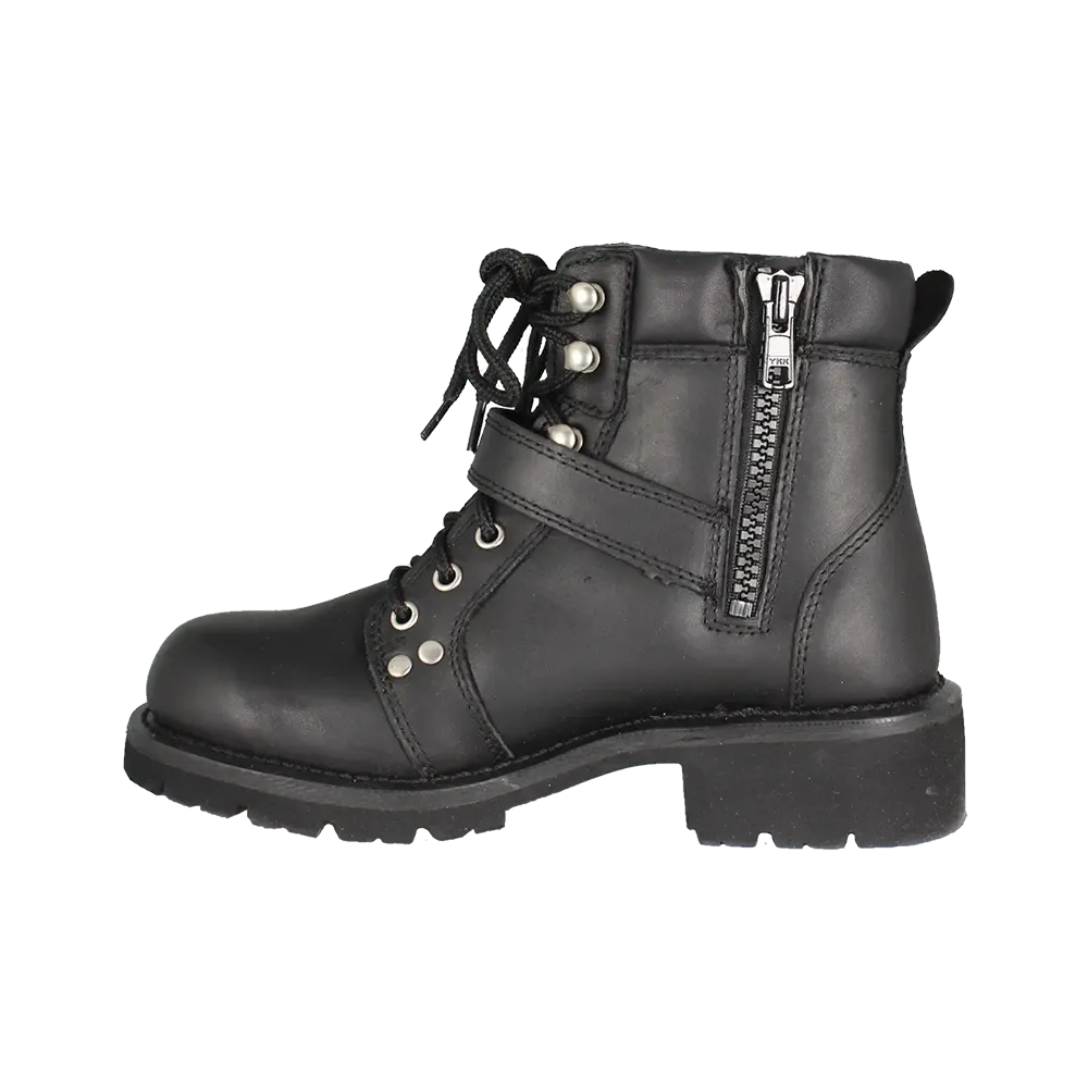 Ride Tec Women's 6" Lace Up Motorcycle Boots