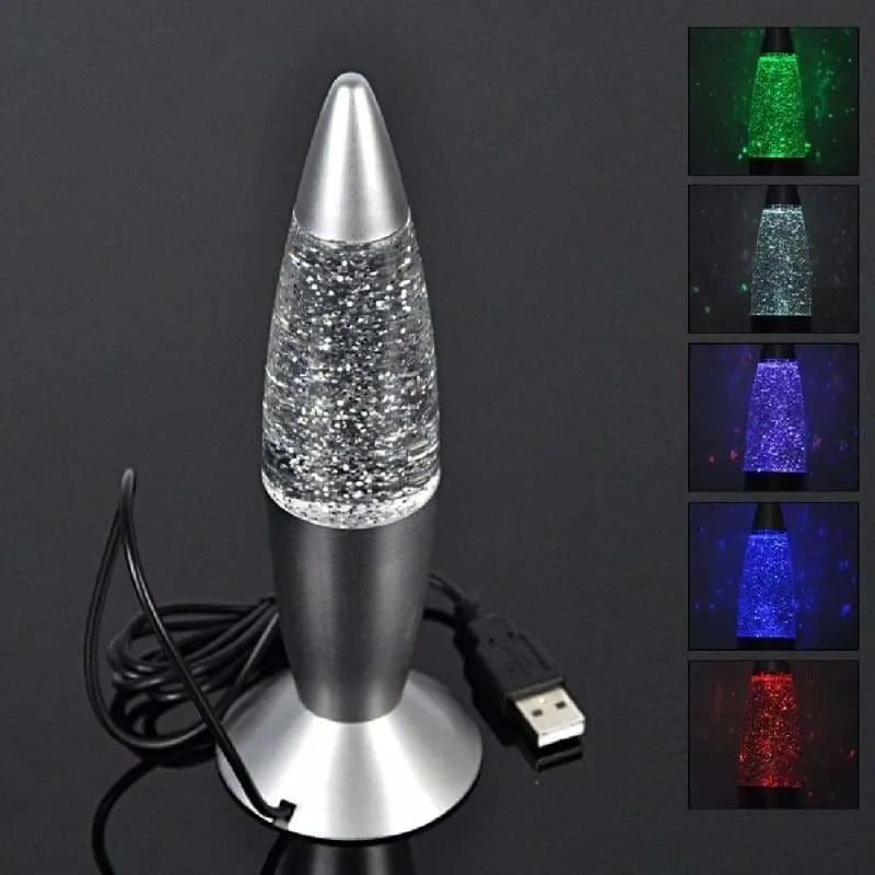 Rocket Color Changing Lava Lamp