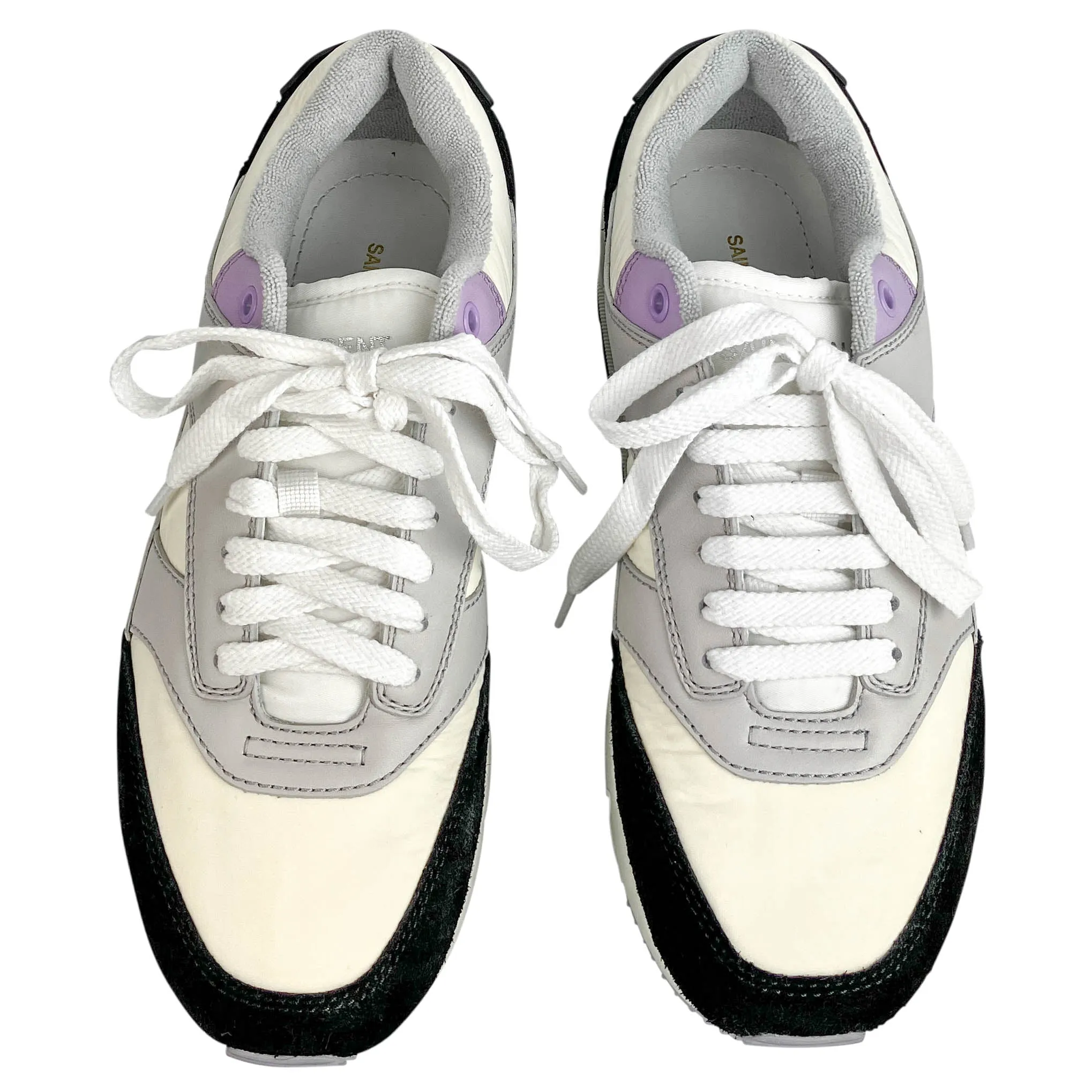 Saint Laurent Bump Sneakers in Black, Grey and Lavender