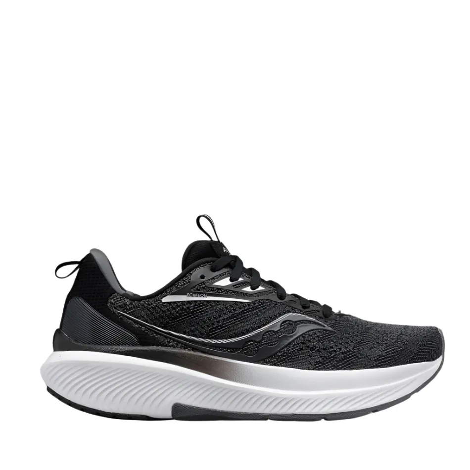 Saucony Echelon 9 Women's Running Shoes in Black/White AW23