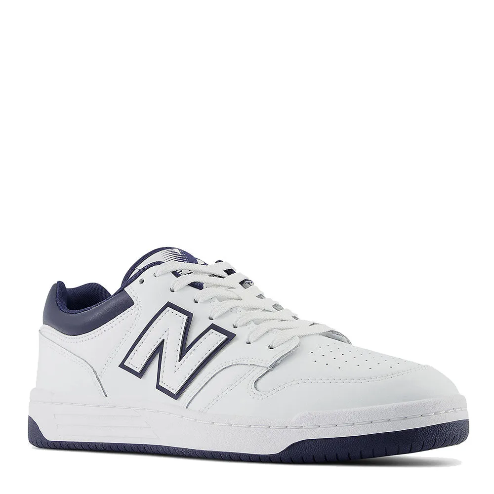 Scarpe Uomo NEW BALANCE Sneakers 480 in Pelle colore White e Navy