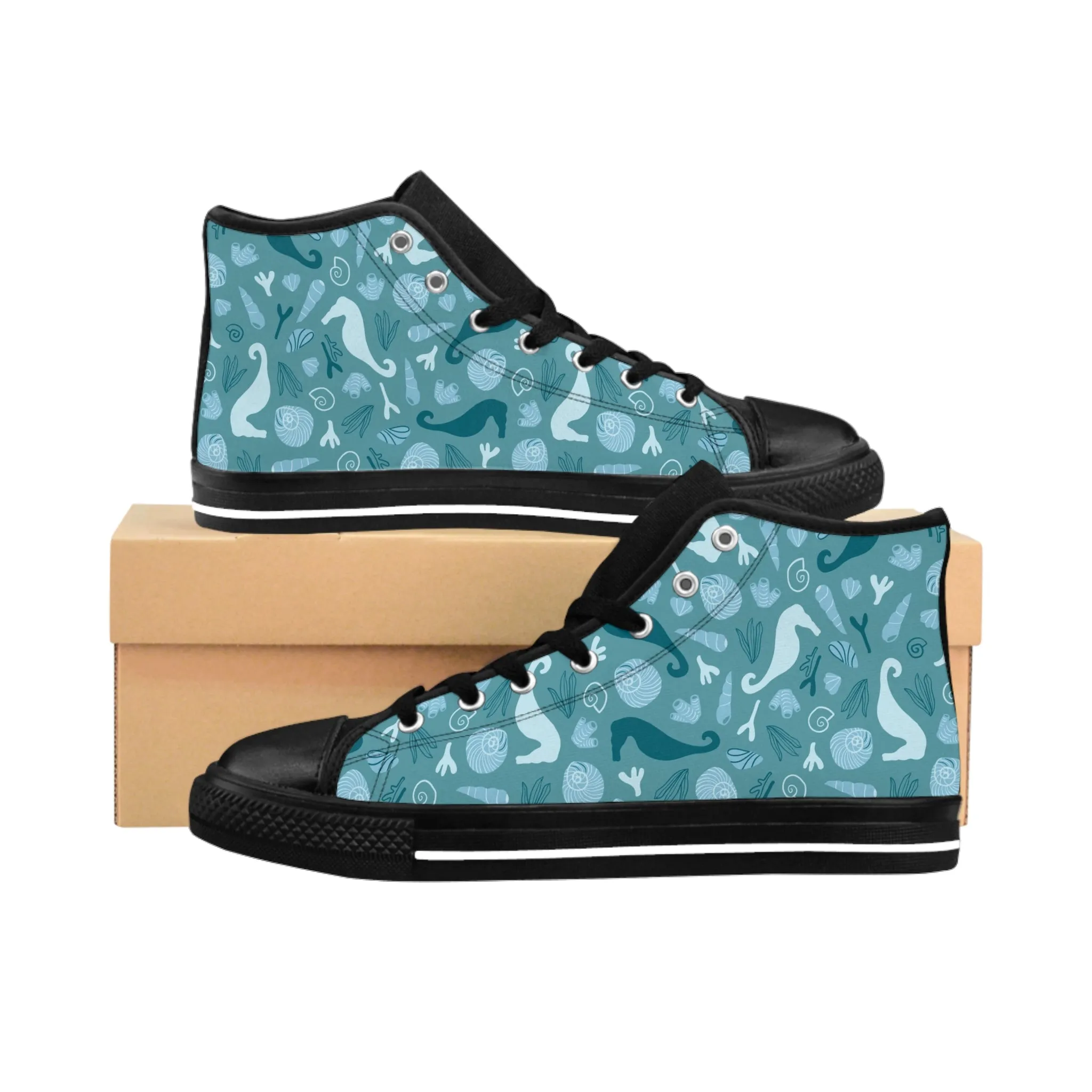 Sea Life Seahorses Women's Classic Sneakers