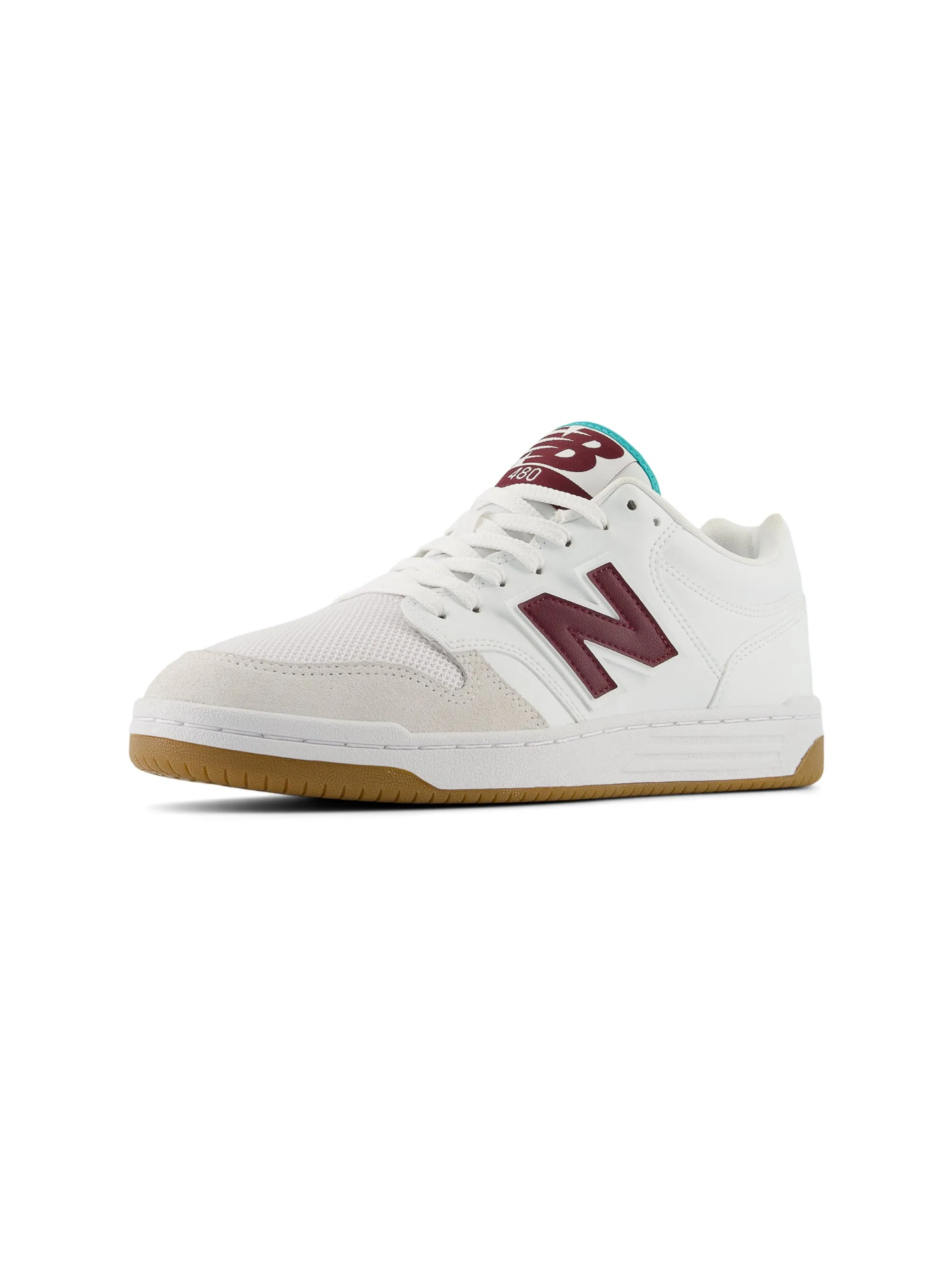 Sneakers Basse da Basket 480 Bianco/Bordeaux