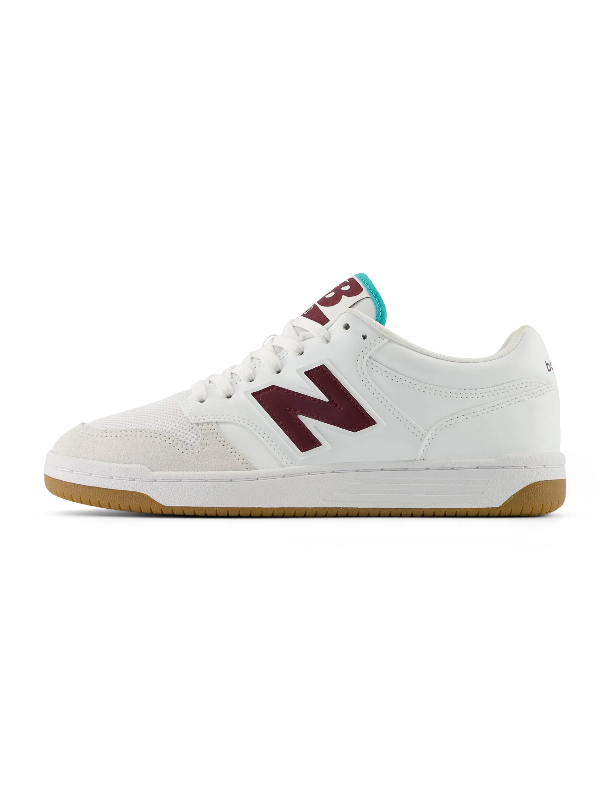 Sneakers Basse da Basket 480 Bianco/Bordeaux