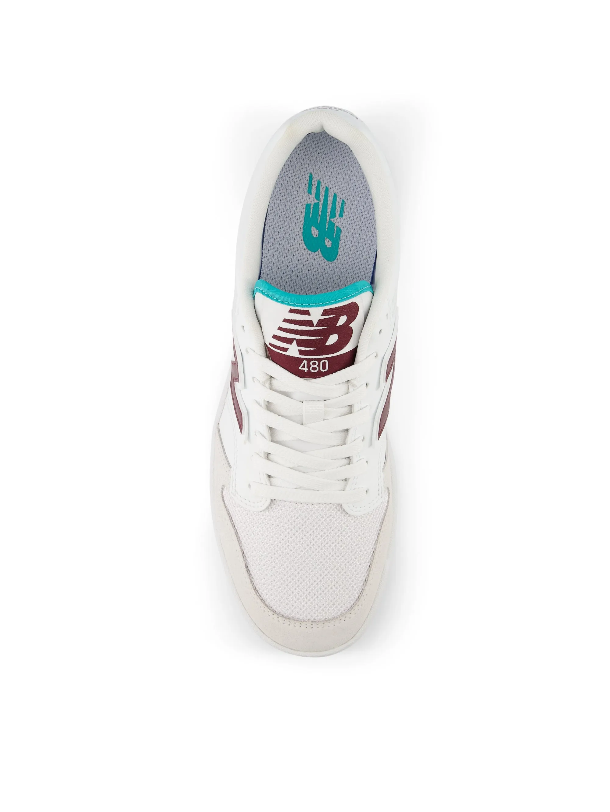 Sneakers Basse da Basket 480 Bianco/Bordeaux