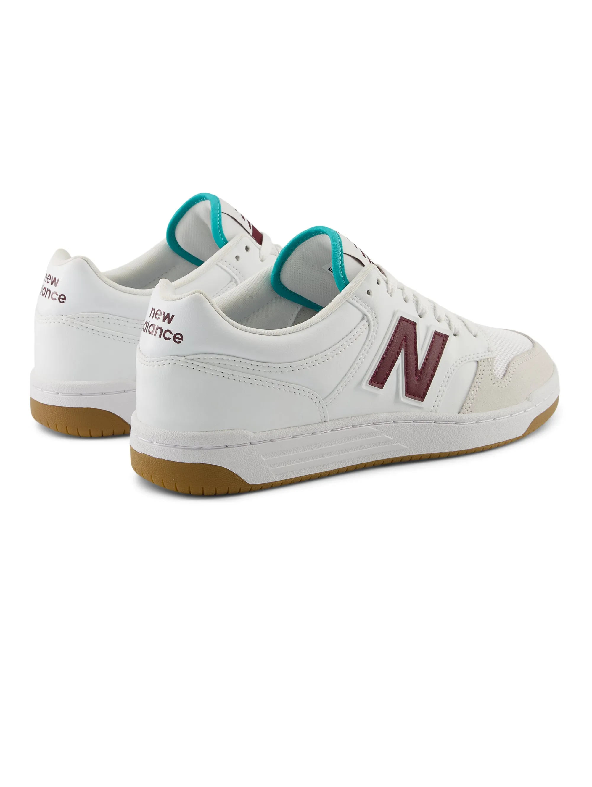 Sneakers Basse da Basket 480 Bianco/Bordeaux