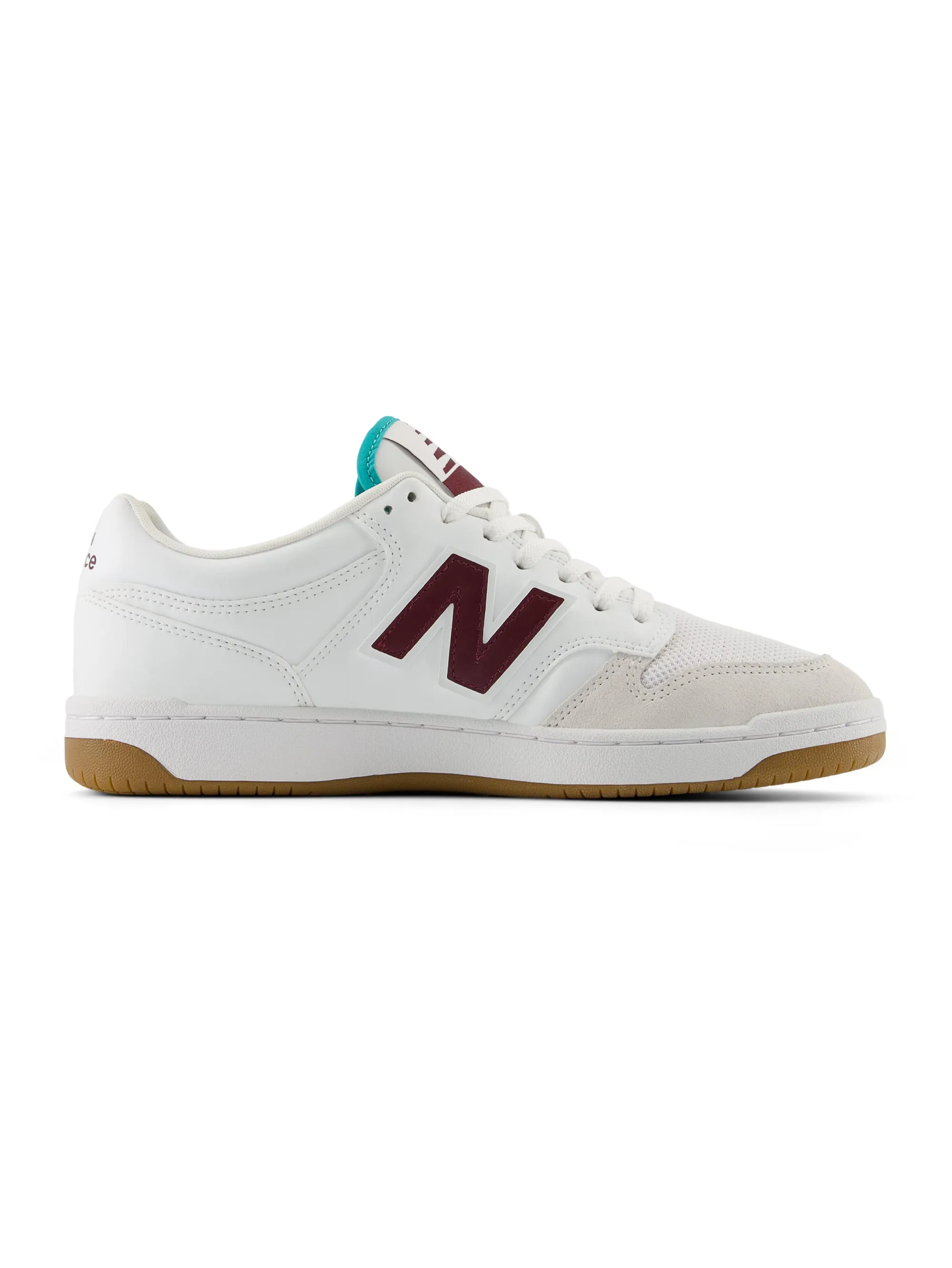 Sneakers Basse da Basket 480 Bianco/Bordeaux