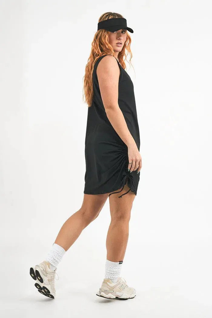 Soft To Touch Lazy Girl Dress Tank - Black