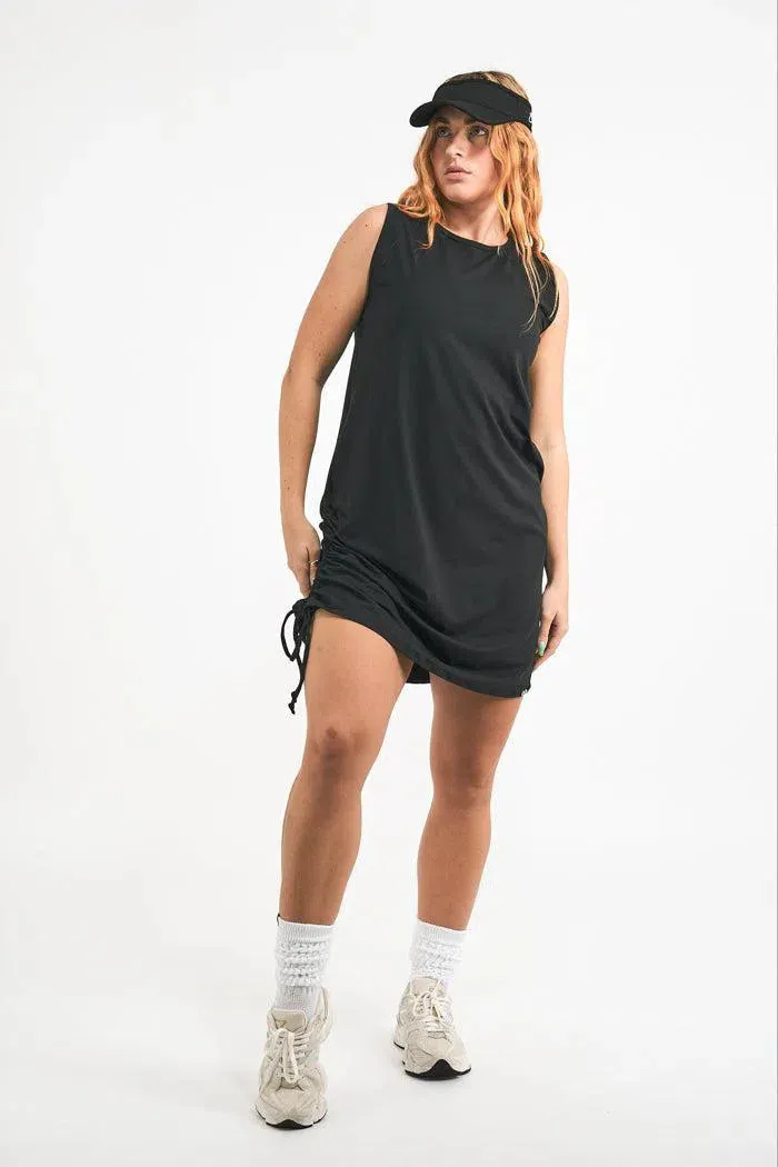 Soft To Touch Lazy Girl Dress Tank - Black