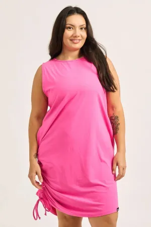 Soft To Touch Lazy Girl Dress Tank - Candy Pink