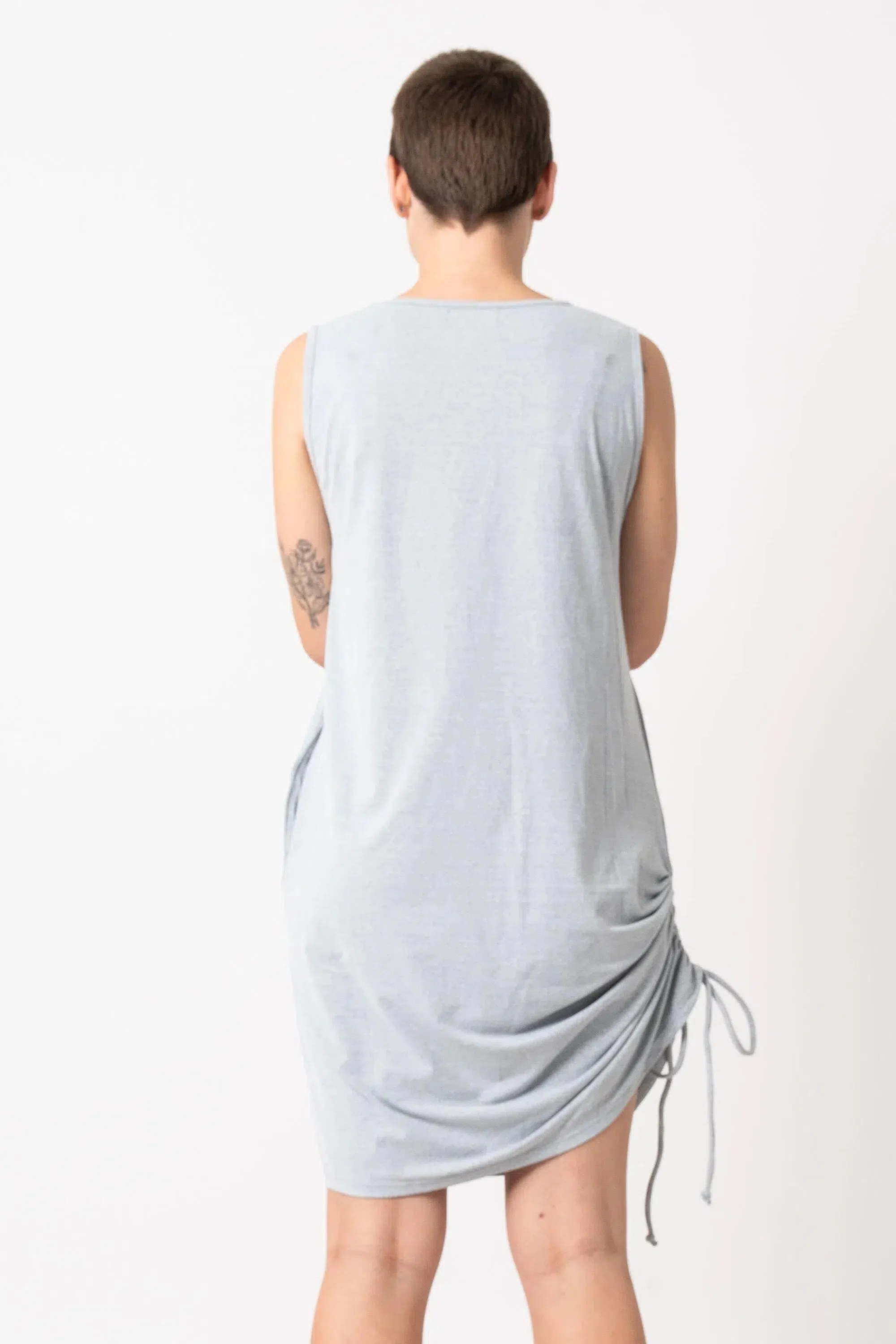 Soft To Touch Lazy Girl Dress Tank - Heather Grey