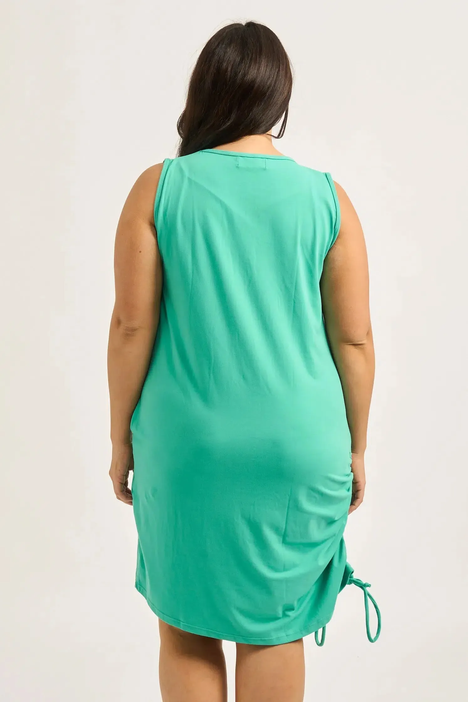 Soft To Touch Lazy Girl Dress Tank - Jade