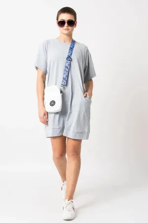 Soft To Touch Lazy Girl Dress Tee - Heather Grey