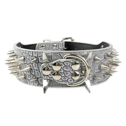 Spiked Studded Leather Dog Collar