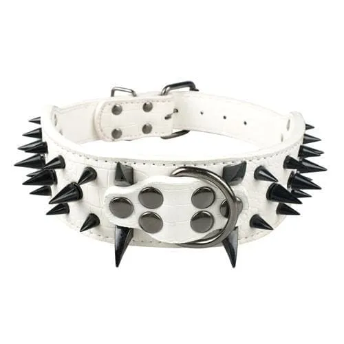 Spiked Studded Leather Dog Collar