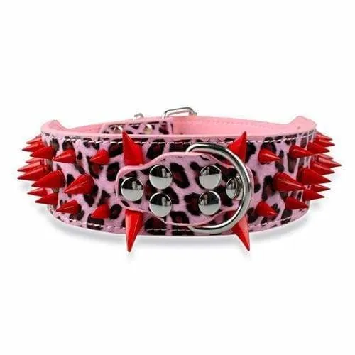 Spiked Studded Leather Dog Collar