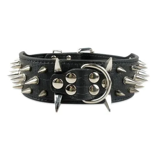 Spiked Studded Leather Dog Collar