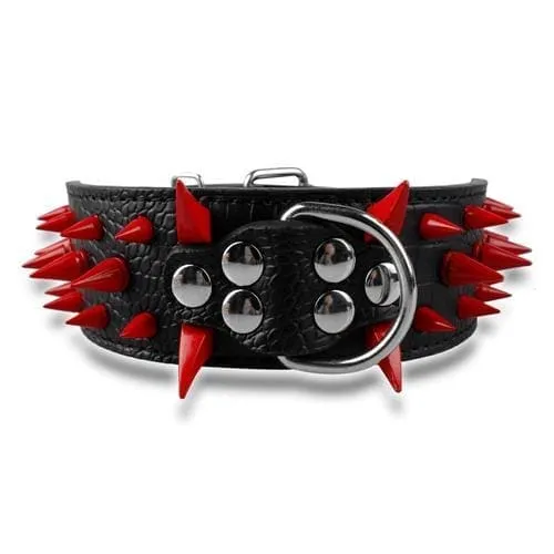 Spiked Studded Leather Dog Collar