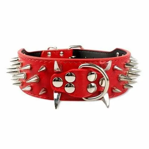 Spiked Studded Leather Dog Collar