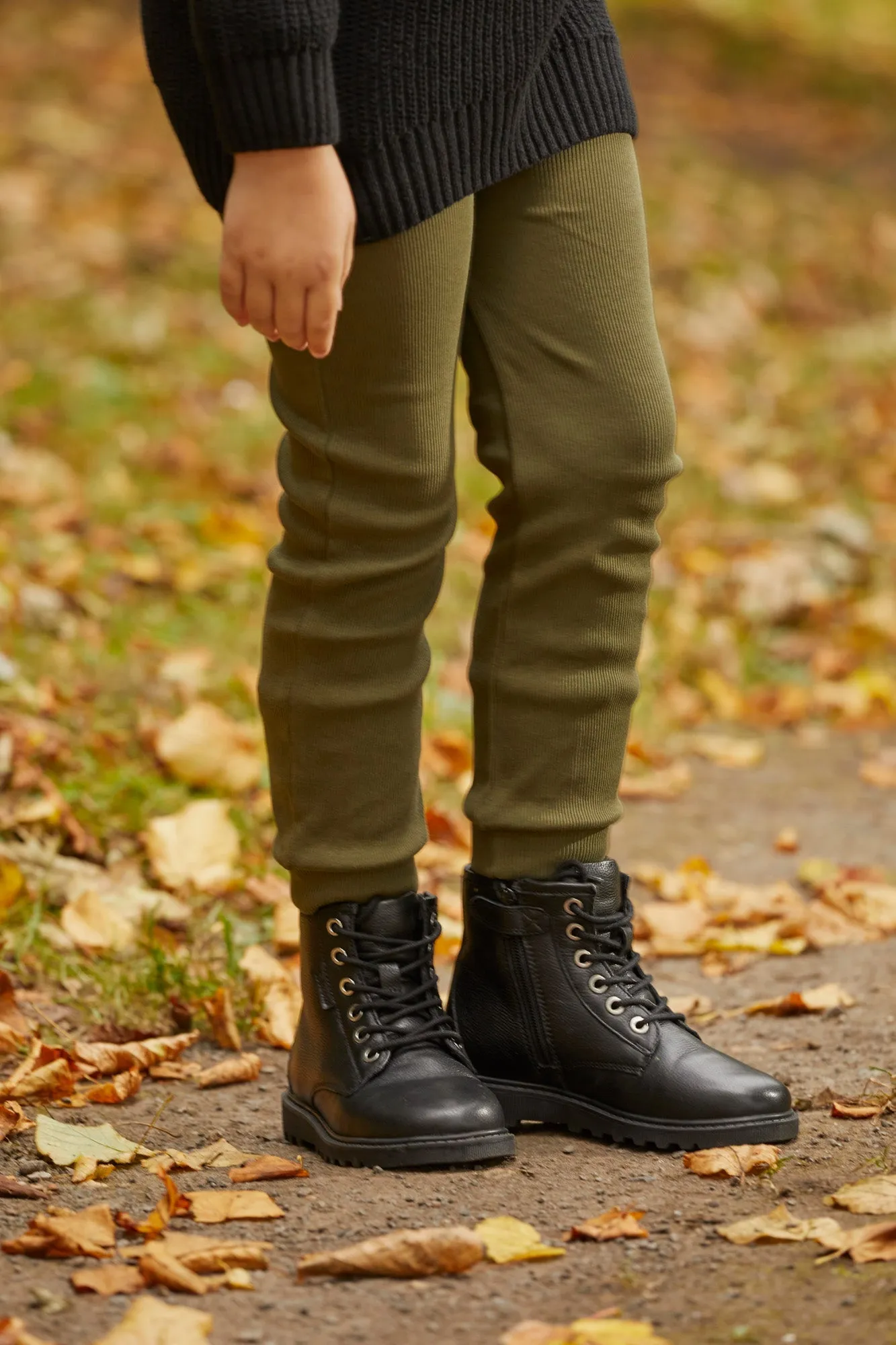 STORM - Boys' Black Leather Ankle Boots