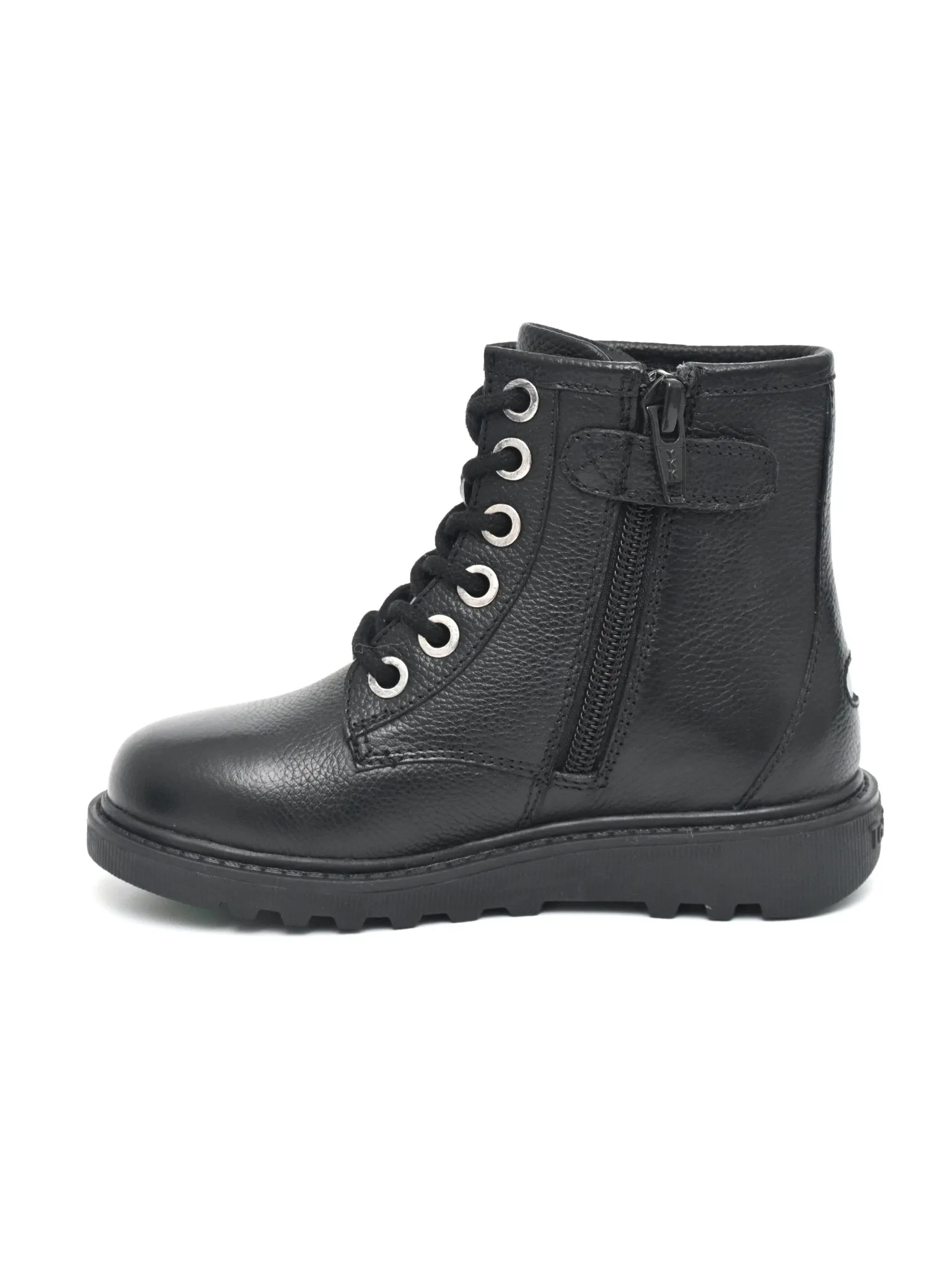 STORM - Boys' Black Leather Ankle Boots