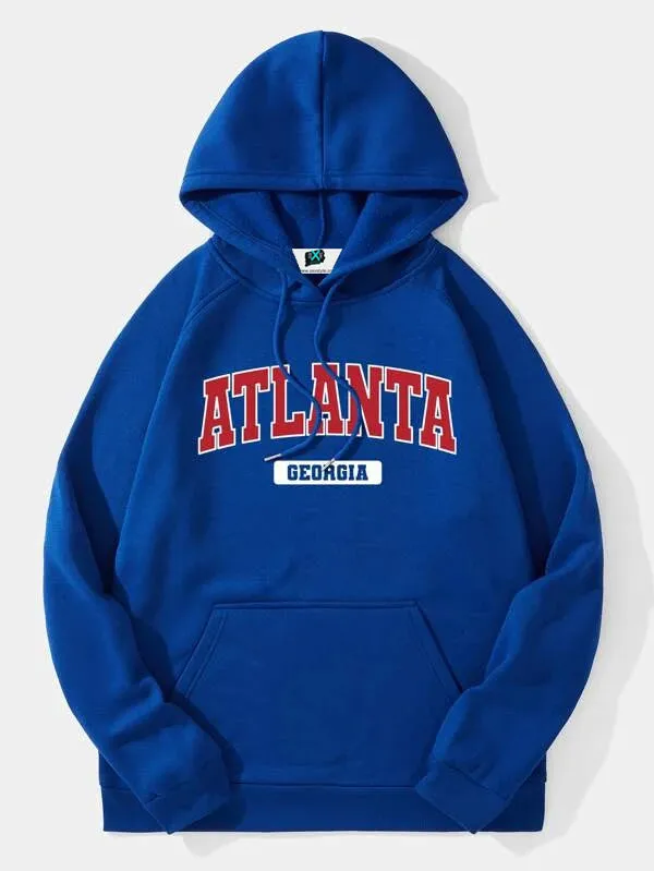 SXV  'ATLANTA’ Printed Cool Aesthetic Sweatshirt Hoodie