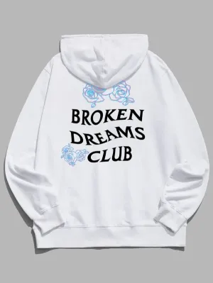 SXV  'BROKEN DREAMS CLUB’ Printed Cool Aesthetic Sweatshirt Hoodie