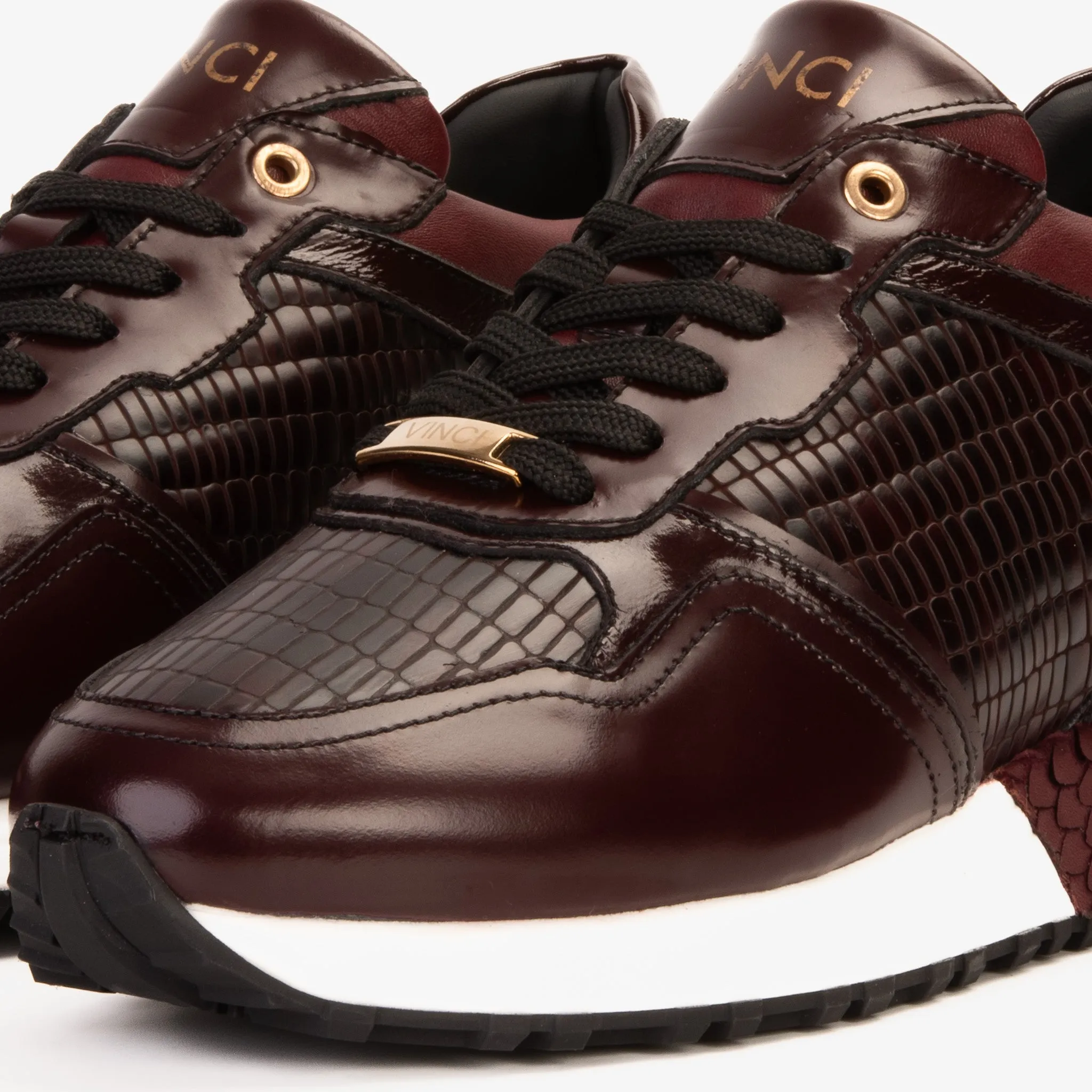 The Empire Burgundy Leather Men Sneaker