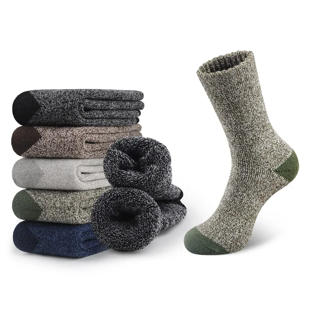 Top-Rated Merino Wool Socks Thermal Hiking & Mountains (5 Pairs)