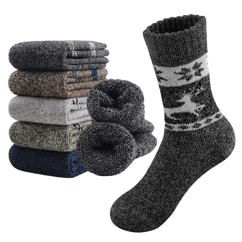 Top-Rated Merino Wool Socks Thermal Hiking & Mountains (5 Pairs)