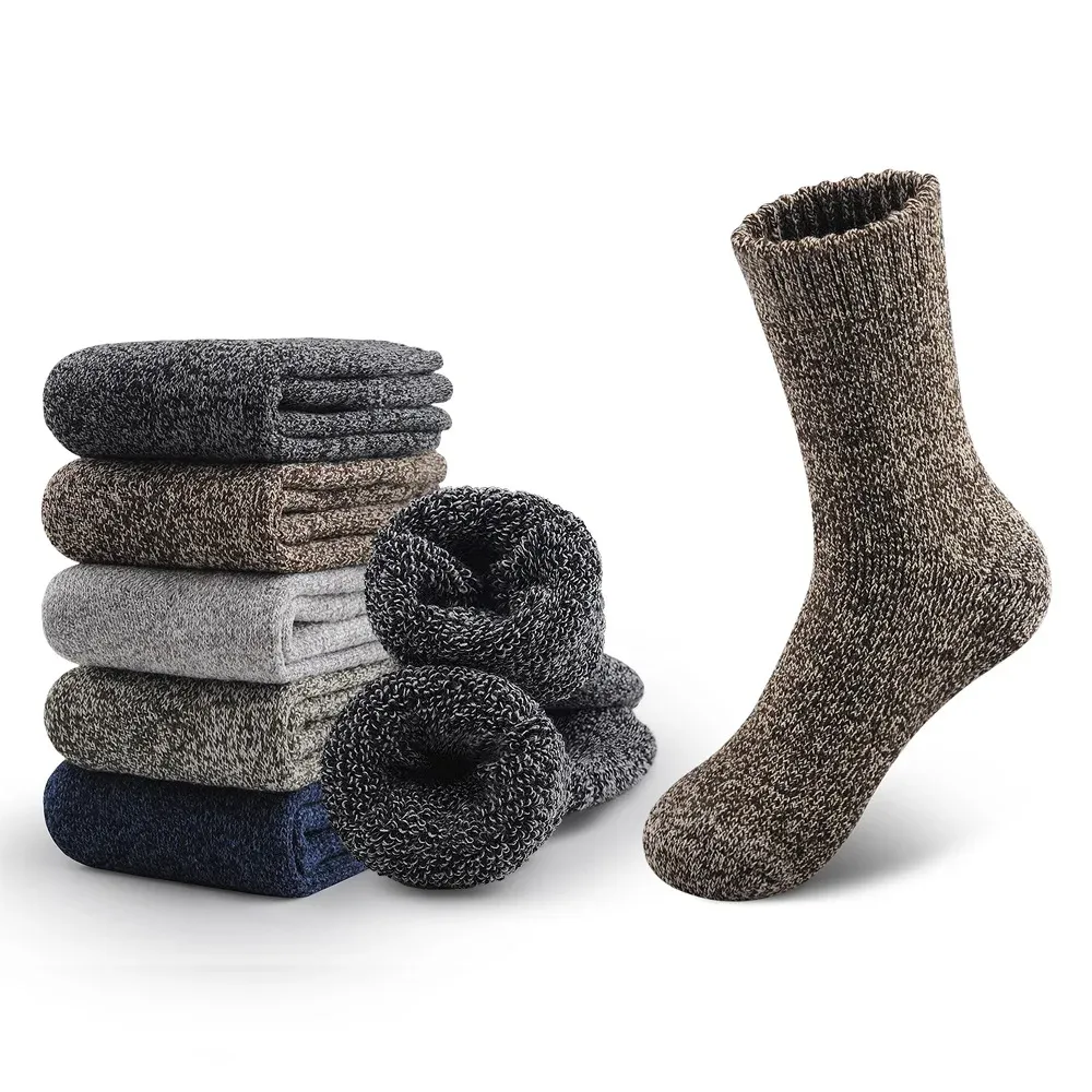 Top-Rated Merino Wool Socks Thermal Hiking & Mountains (5 Pairs)