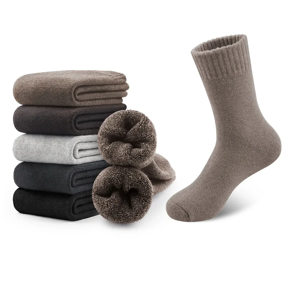 Top-Rated Merino Wool Socks Thermal Hiking & Mountains (5 Pairs)